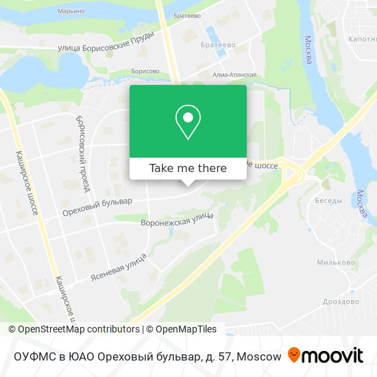 ОУФМС в ЮАО Ореховый бульвар, д. 57 map