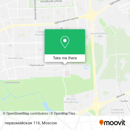 первомайская 116 map