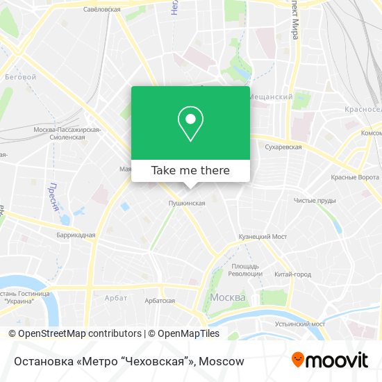 Остановка «Метро “Чеховская”» map