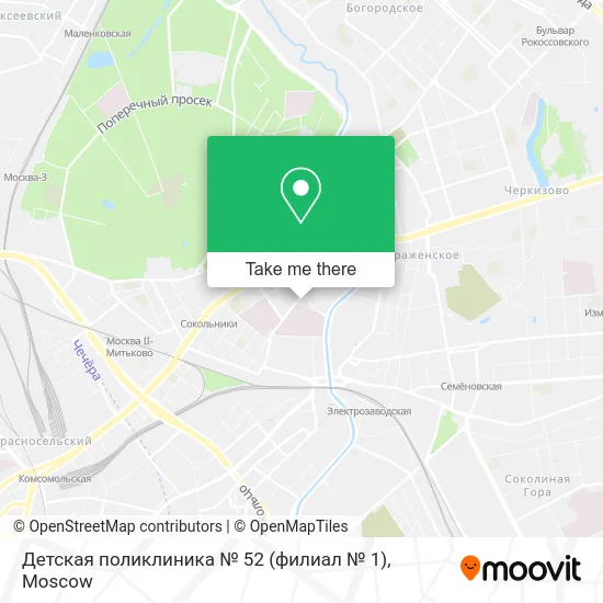 Детская поликлиника № 52 (филиал № 1) map