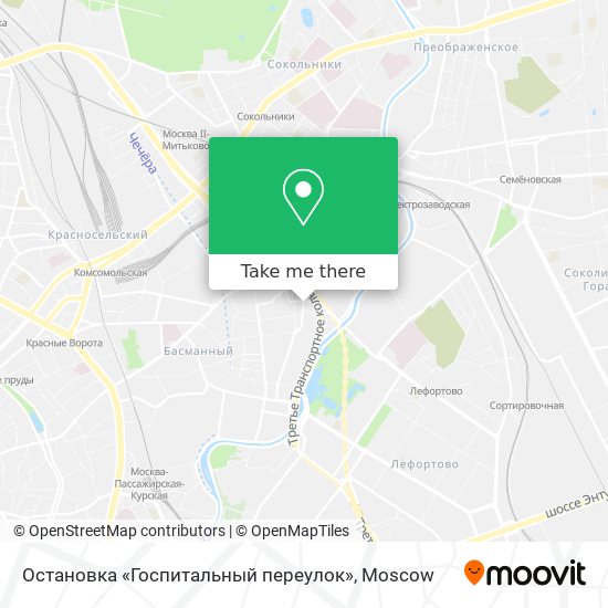 Остановка «Госпитальный переулок» map