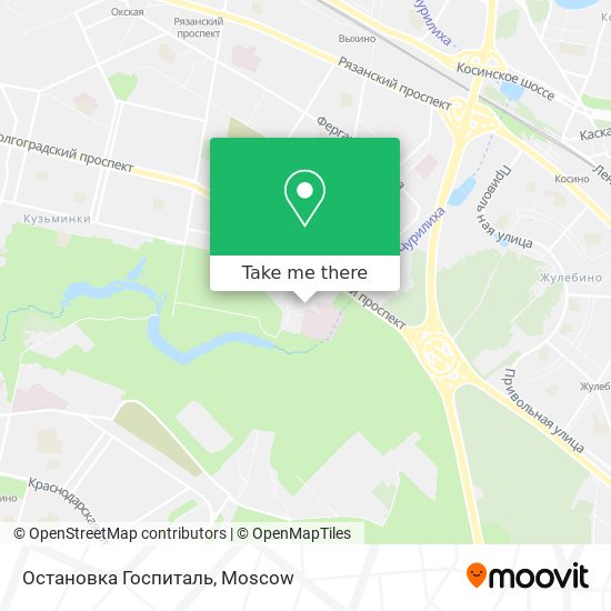 Остановка Госпиталь map