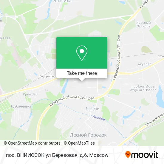 пос. ВНИИССОК ул Березовая, д.6 map