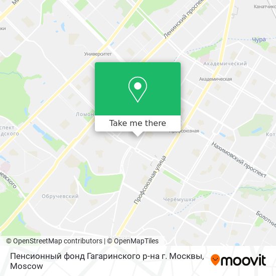 Пенсионный фонд Гагаринского р-на г. Москвы map