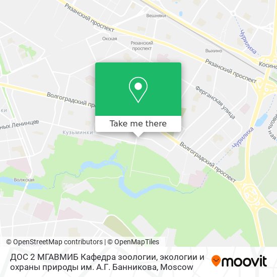 ДОС 2 МГАВМИБ  Кафедра зоологии, экологии и охраны природы им. А.Г. Банникова map