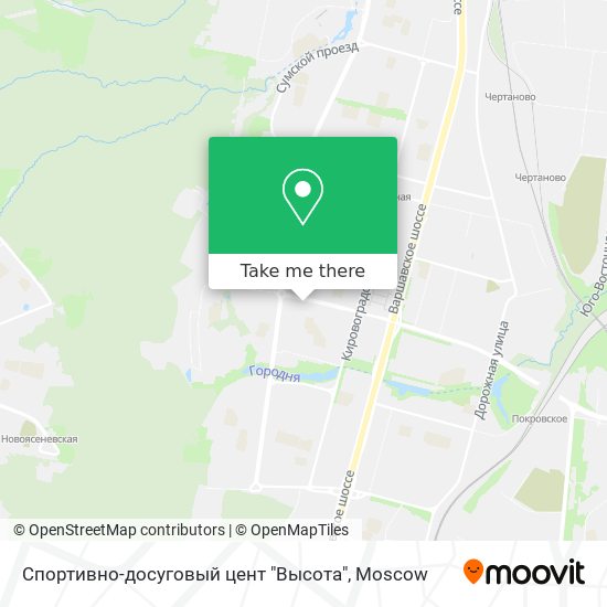 Спортивно-досуговый цент "Высота" map