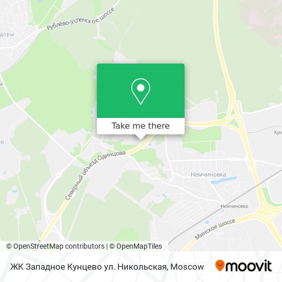 ЖК Западное Кунцево ул. Никольская map