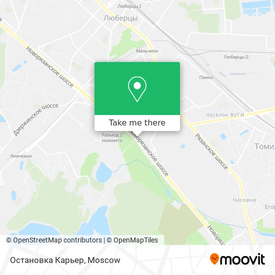 Остановка Карьер map