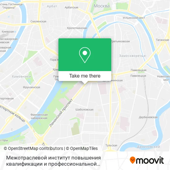 Межотраслевой институт повышения квалификации и профессиональной переподготовки кадров map