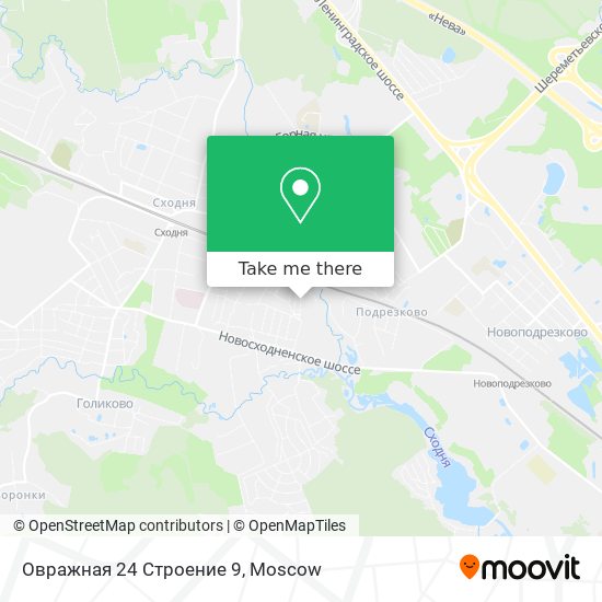 Овражная 24 Строение 9 map