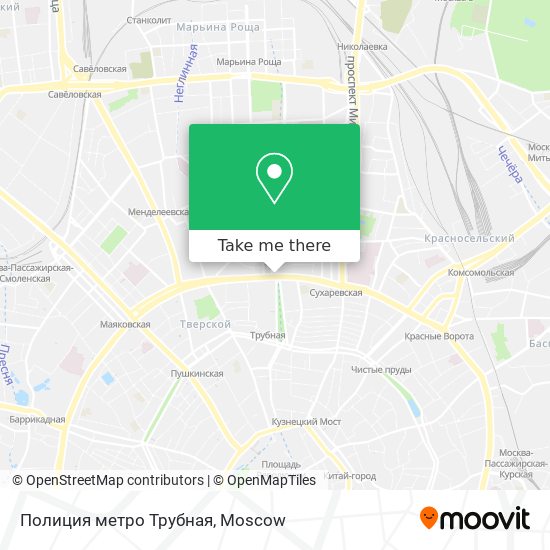 Полиция метро Трубная map