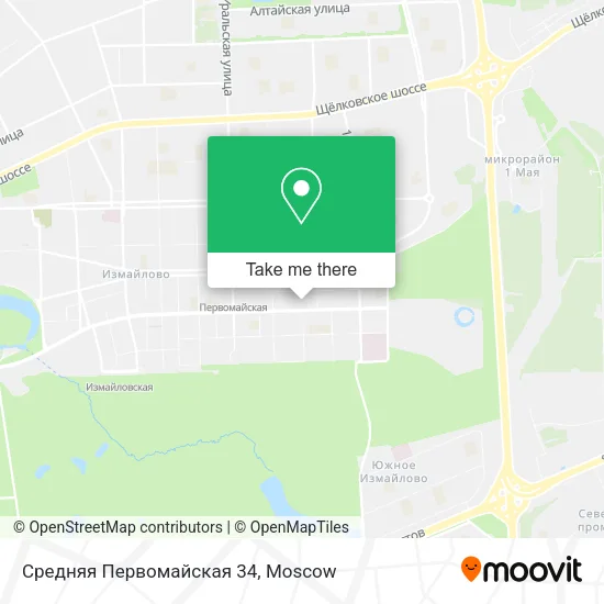 Средняя Первомайская 34 map