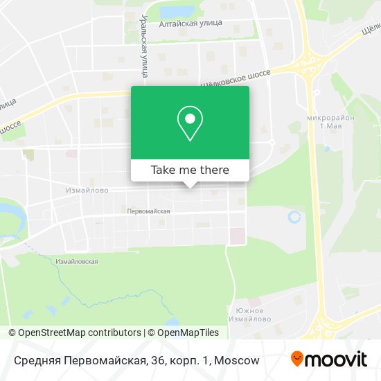 Средняя Первомайская, 36, корп. 1 map