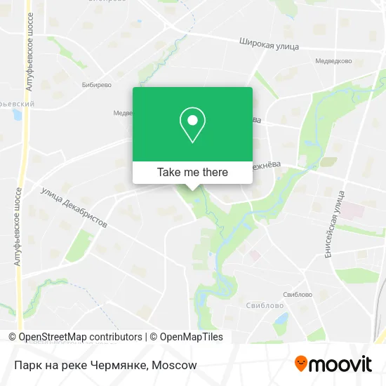 Парк на реке Чермянке map