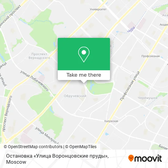 Остановка «Улица Воронцовские пруды» map