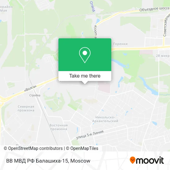ВВ МВД РФ Балашиха-15 map