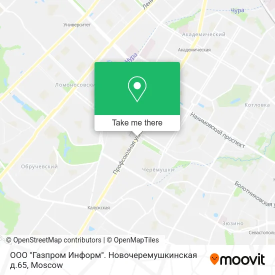 ООО "Газпром Информ".  Новочеремушкинская д.65 map