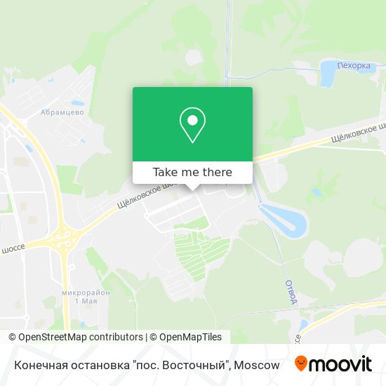 Конечная остановка "пос. Восточный" map