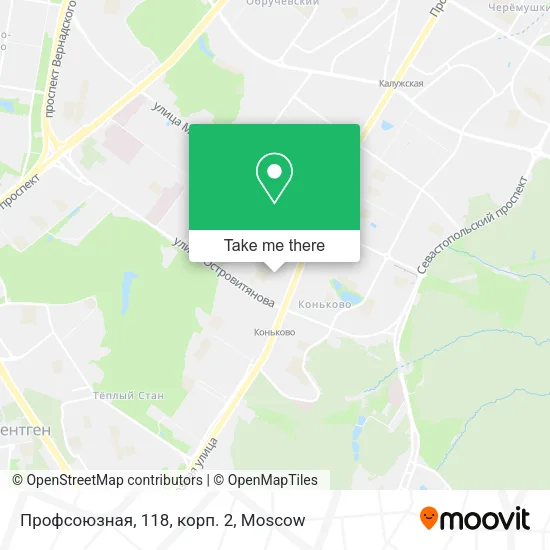 Профсоюзная, 118, корп. 2 map