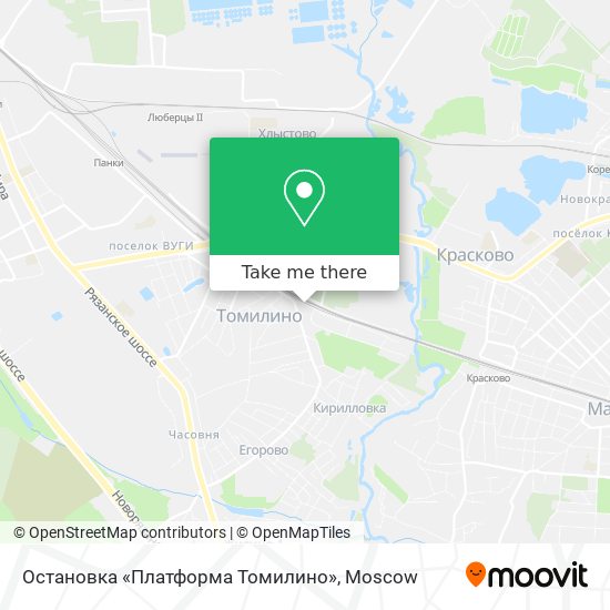 Остановка «Платформа Томилино» map