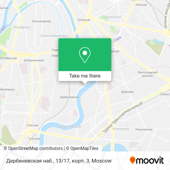 Дербеневская наб., 13 / 17, корп. 3 map