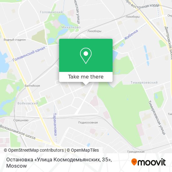 Остановка «Улица Космодемьянских, 35» map