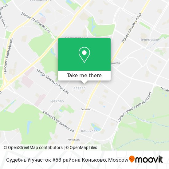 Судебный участок #53 района Коньково map