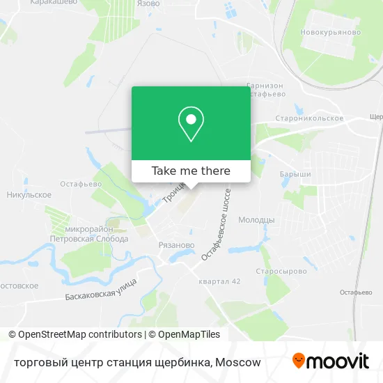 торговый центр станция щербинка map