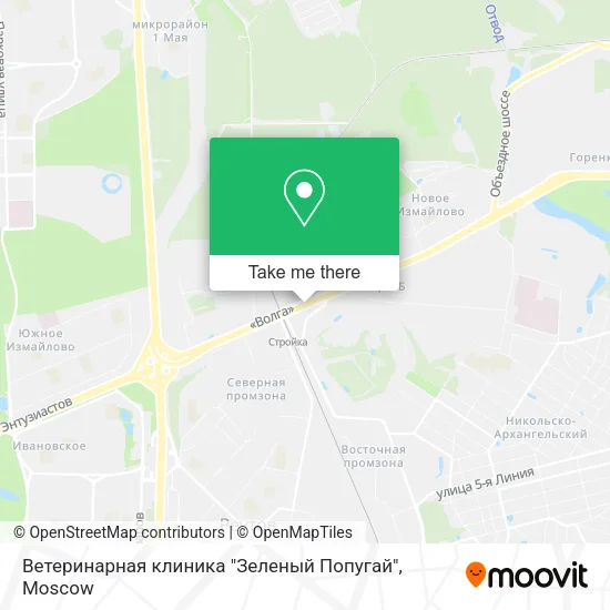 Ветеринарная клиника "Зеленый Попугай" map