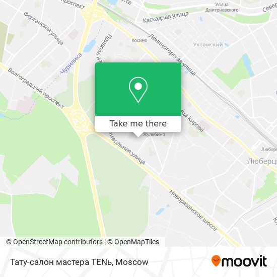 Тату-салон мастера TENь map