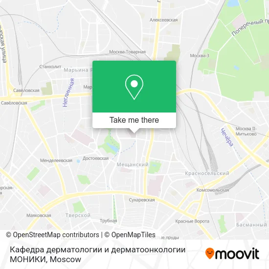 Кафедра дерматологии и дерматоонкологии МОНИКИ map