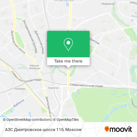 АЗС Дмитровское шоссе 11б map