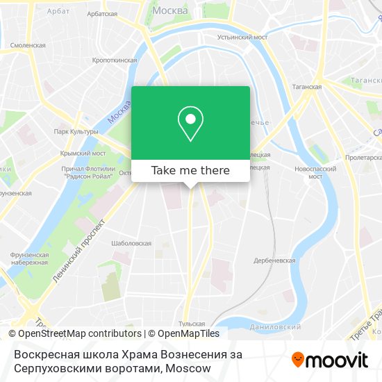 Воскресная школа Храма Вознесения за Серпуховскими воротами map