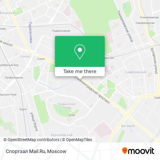 Спортзал Mail.Ru map