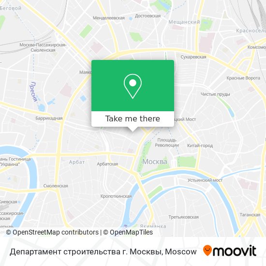 Департамент строительства г. Москвы map