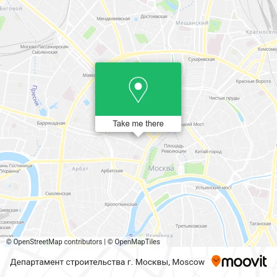 Департамент строительства г. Москвы map