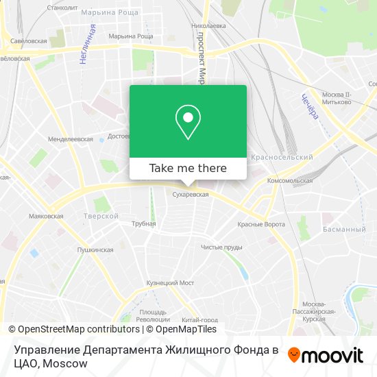 Управление Департамента Жилищного Фонда в ЦАО map