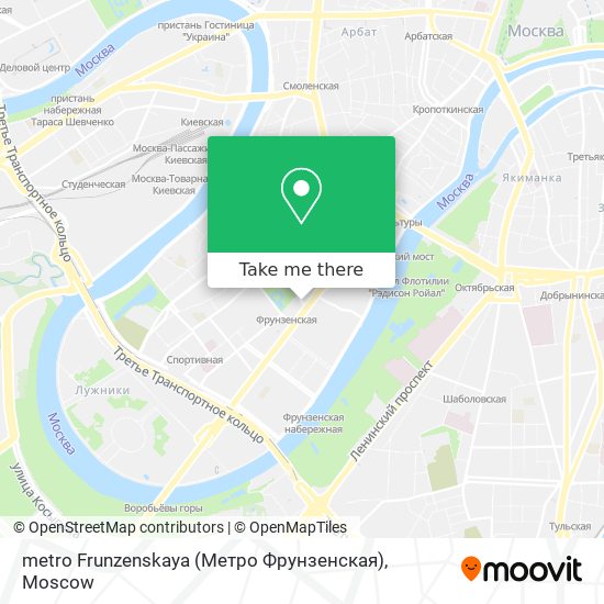 metro Frunzenskaya (Метро Фрунзенская) map