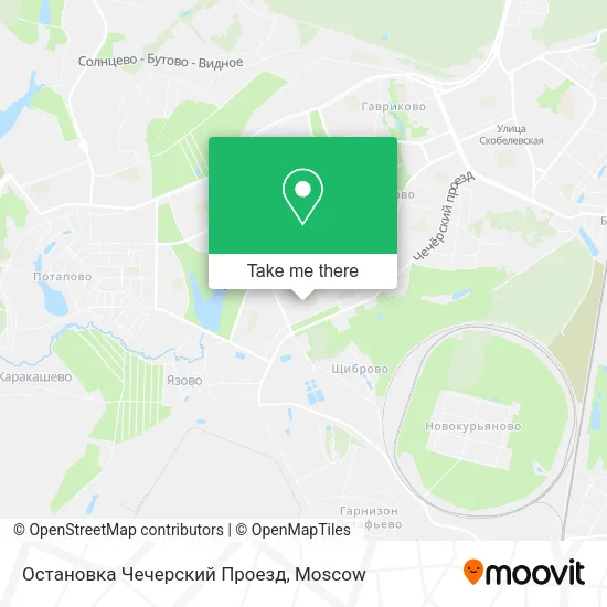 Остановка Чечерский Проезд map