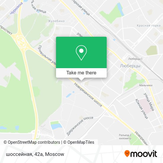 шоссейная, 42а map