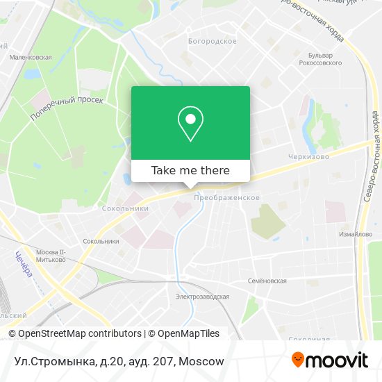 Ул.Стромынка, д.20, ауд. 207 map