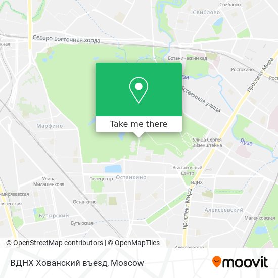 ВДНХ Хованский въезд map