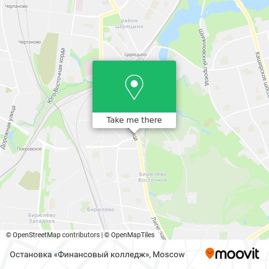 Остановка «Финансовый колледж» map