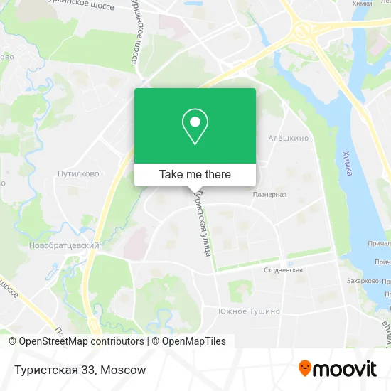 Туристская 33 map