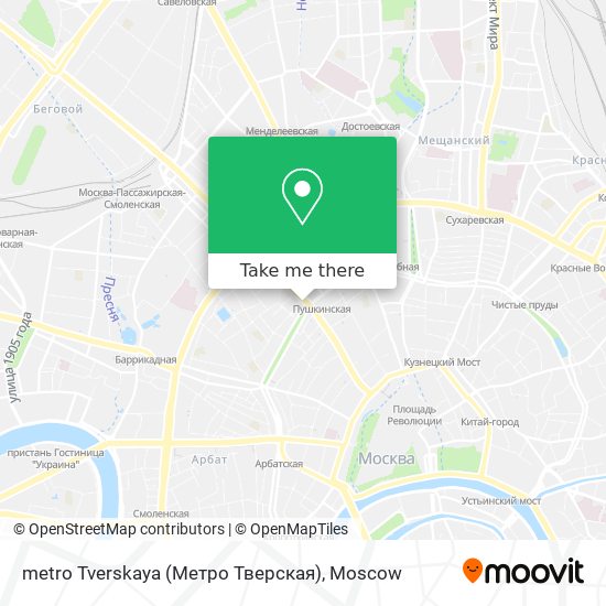 metro Tverskaya (Метро Тверская) map