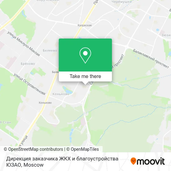 Дирекция заказчика ЖКХ и благоустройства ЮЗАО map