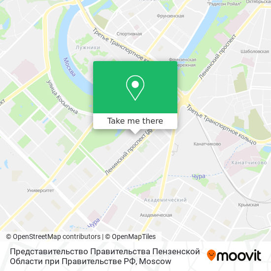 Представительство Правительства Пензенской Области при Правительстве РФ map