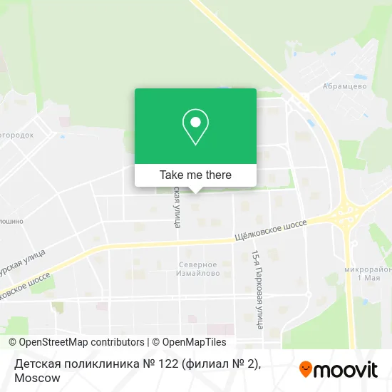 Детская поликлиника № 122 (филиал № 2) map