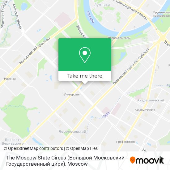 The Moscow State Circus (Большой Московский Государственный цирк) map