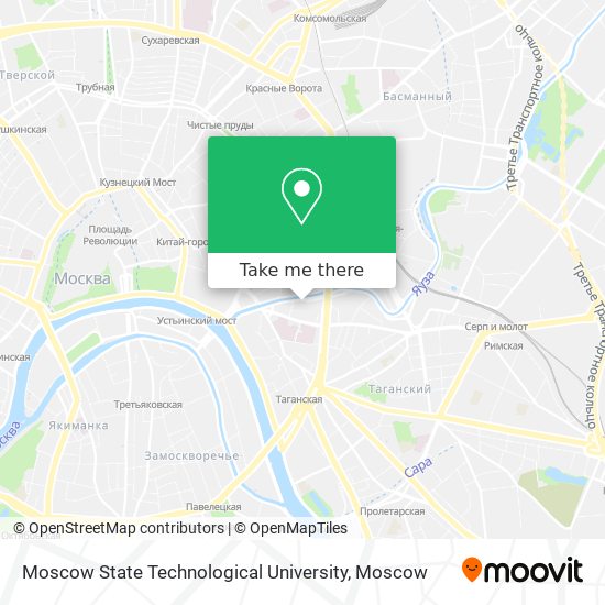 Moscow State Technological University map